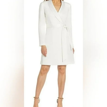 Adrianna Papell Women's Tuxedo Sheath Dress Color Ivory Size 2
