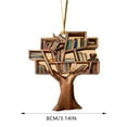 Cibee Home Decor 2D Acrylic Interesting Books Bookshelf Christmas Tree