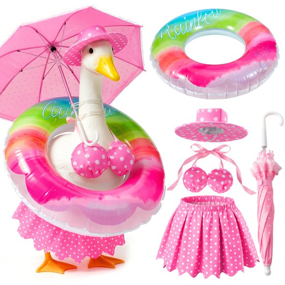 Disfraz de ganso para porche Mastom, set bikini rosa de 23"