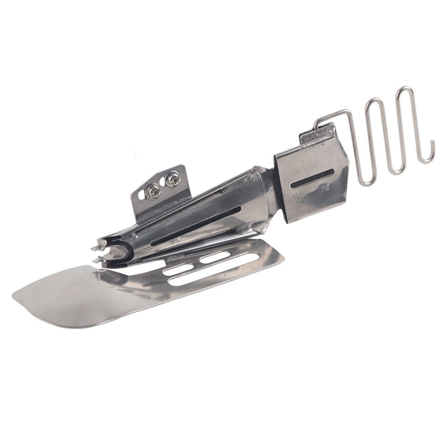 Accesorio para máquina de coser doméstica con cilindro elástico de doble pliegue (entrada de 1-1/2 pulg., salida de 7/16 pulg.)