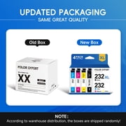 232XL Ink Cartridges Compatible for Epson 232XL 232 Ink for Workforce WF-2930 WF-2950 Expression XP-4200 XP-4205 Printer (Black,Cyan,Magenta,Yellow, 4-Pack)
