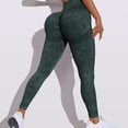 thumbnail image 4 of REgarm Workout Ribbed Seamless Leggings for Women High Waist Tummy Control Gym Leggings Athletic Yoga Pants Green,L, 4 of 4