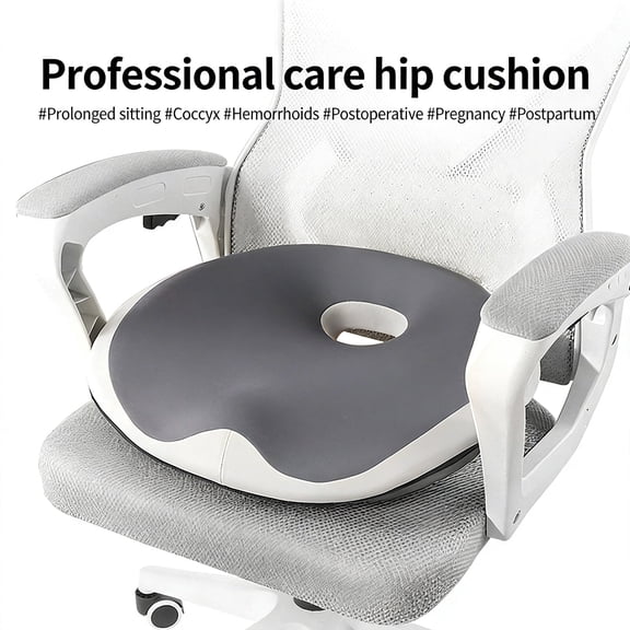 Oaskys Tailbone Hollowed-Out Design Memory Foam Seat Cushion – Breathable Seat Pad, Support for Buttocks and Lower Back, Pressure Relief for Chair & Car