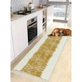 thumbnail image 3 of Farmhouse Brown Hallway Runner Rug 2x5ft, Retro Modern Abstract Art Washable Woven Living Room Bedroom Kitchen Bathroom Carpet with Tassels, Non-Shedding Indoor Outdoor Throw Door Mat for Entryway, 3 of 5