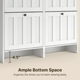thumbnail image 5 of Aiho Shoe Cabinet with 4 Flip-Up Drawers - Freestanding Narrow Storage Rack with Open Shelves, Space-Saving Design for Hallway/Entryway - White, 5 of 9