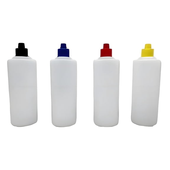 Multi Purpose Empty Plastic Bottles 250ml (8oz) â€“ 4 Pack, Refillable Travel Size Containers with Caps Leak-Proof, Squeeze Bottles for Toiletries, Liquids, Cosmetics, refill ink cartrigdes, ciss