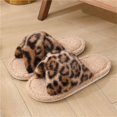 thumbnail image 6 of EKVAHL Women's Fuzzy Open-Toe House Slippers with Memory Foam - Leopard Print Cheetah Plush Cozy Cute Slipper Indoor/Outdoor Soft Slip On Slides Gifts for Women Mom Her Ladies, 6 of 6