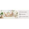 thumbnail image 4 of Patio Bistro Folding Sets, 1 Round Table with 2 Rope Chairs, FSC Acacia Wood, Summer Leaf, 4 of 10