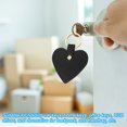 thumbnail image 5 of Uxcell Heart Leather Keychains Leather Key Fobs with Key Rings Keychain Holder for Wedding Gifts Black 4 Pack, 5 of 6