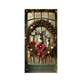 thumbnail image 2 of Japceit Christmas Door Cover Curtain, Large Size Holiday Entrance Decoration, Fabric Panel Door and Wall Decor for Festival Party, Home Seasonal Display, 2 of 6
