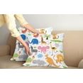 thumbnail image 3 of Ambesonne Animal Throw Pillow Cover 2 Pack, Cartoon Giraffe Zebra Turtle, 20", Multicolor, 3 of 6