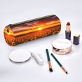 thumbnail image 2 of Disketp Sunset Golden Sunflower Field Estuche Organizador de Lápices de Cuero, Estuche de Oficina con Cremallera para Bolígrafo y Lápiz, 2 of 6