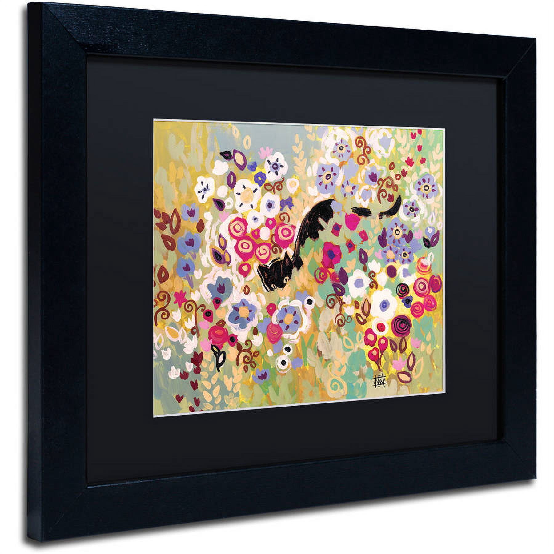 Trademark Fine Art "4" Canvas Art by Natasha Wescoat, Black Matte, Black Frame