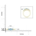 thumbnail image 3 of ANGARA Natural Vintage Style Three Stone Aquamarine Wedding Band in 14K Yellow Gold for Women (Size-4mm) | March Birthstone, Birthday, Anniversary, Jewelry Gift for Women | Natural Aquamarine Ring, 3 of 7