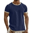 thumbnail image 3 of Goodtrade8 Mens Summer T-Shirts Cotton Linen Athletic Sports Shirt Outdoor Short Sleeve Crewneck Casual Plain Shirts for Men, 3 of 6