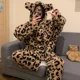 thumbnail image 4 of Pijama de oso de dibujos animados para mujer, ropa de dormir para adultos, bata de noche gruesa, terciopelo Coral, leopardo, suave y cálida, nuevo estilo, Invierno, 4 of 5