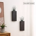 thumbnail image 2 of GRID FORTE Hanging Vase Wood Wall Planter for Greenery and Dried Flowers, Set of 2, 2 of 6
