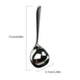 thumbnail image 4 of Stainless Steel Serving Spoon Mirror soup spoon serving Finish Large Soup Scoop Buffet Banquet Party Dinner Tableware, Short Handle, 4 of 9