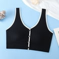 thumbnail image 2 of Tsesme Front Closure Bras for Women Full Cup Wireless Ribbed Bra Support Push up Everyday Bralettes, 2 of 3