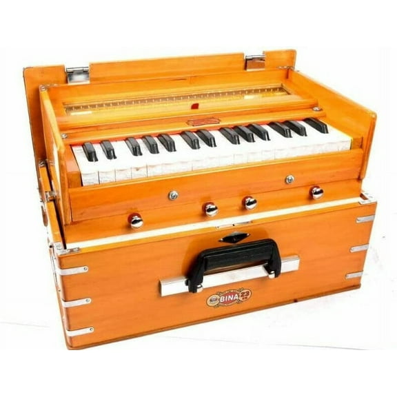 BINA 2 Octaves Double Reeds 4 Stopper double Bellow 32 Keys Harmonium