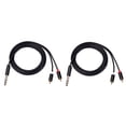 thumbnail image 1 of 2X Cable de 6,35 mm Una 2RCA, Cable RCA de 6,35 mm Macho Una 2 RCA Macho Adaptador de Audio Estéreo Divisor Y Cable RCA -3 Metros, 1 of 5