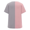 thumbnail image 4 of Gibobby Blusa Termica Las mujeres blusas V cuello T camisas de Tee cómodo ropa Camisa Casual Tops para las mujeres manga corta de verano（Rosa， XXL), 4 of 5