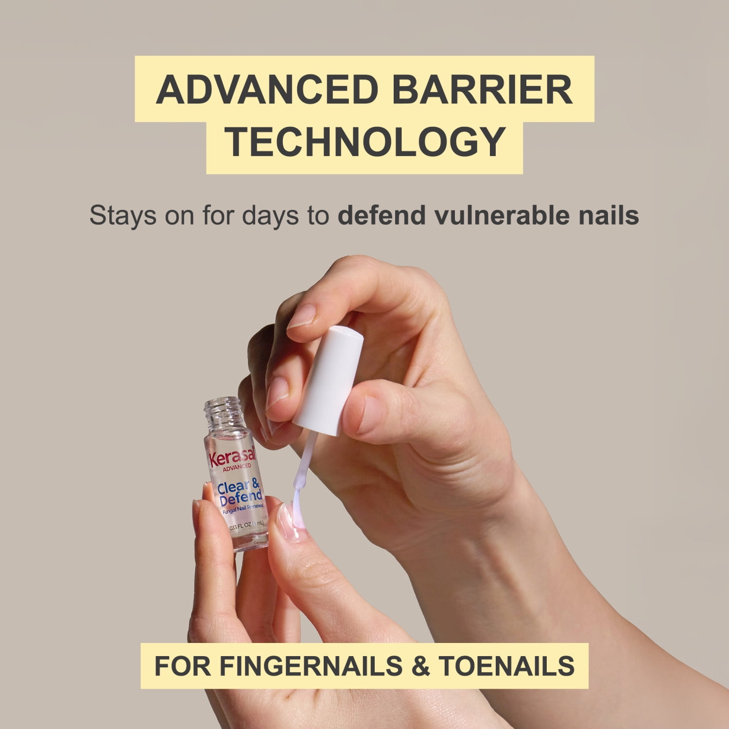 Kerasal Advanced Clear & Defend Fungal Nail Renewal –Better-Looking Nails after 1 Use, Apply 2x Weekly, 0.13 fl oz | HSA/FSA Eligible