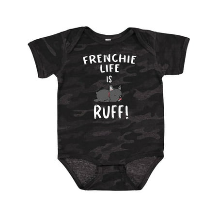 

Inktastic Frenchie Life is Ruff!Grey Gift Baby Boy or Baby Girl Bodysuit