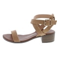 thumbnail image 2 of Top Moda Vision-75 Women's Ankle Wrap Adjustable Buckle Stacked Chunky Heel Sandal, 2 of 7