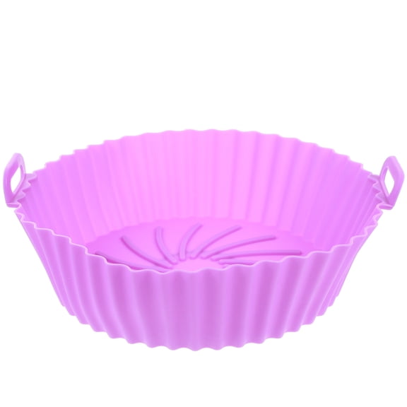 CATIEBYE Silicone Air Fryer Mat with Handle, Non-Stick Baking Liner for Easy Food Release and Cleanup