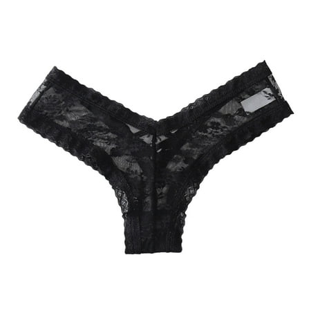

Sehao Lace Underwear For Women Women S Panties Low Waisted No Show Panties Unique Gifts Black XL