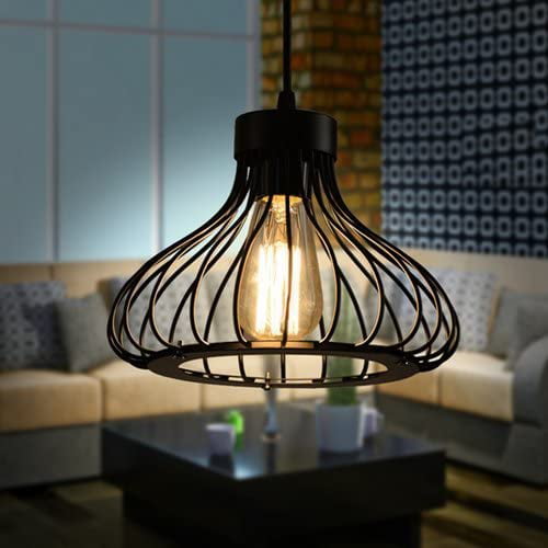 Retro Industrial Metal Hanging Ceiling Light Lamp Shade E27 Pendant With Wire 