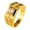 Gold, variant on Rings Gentleman Temperament Plated 24K Gold Ring Men's Domineering Ring Eternal Engagement Wedding Ring (Gold )