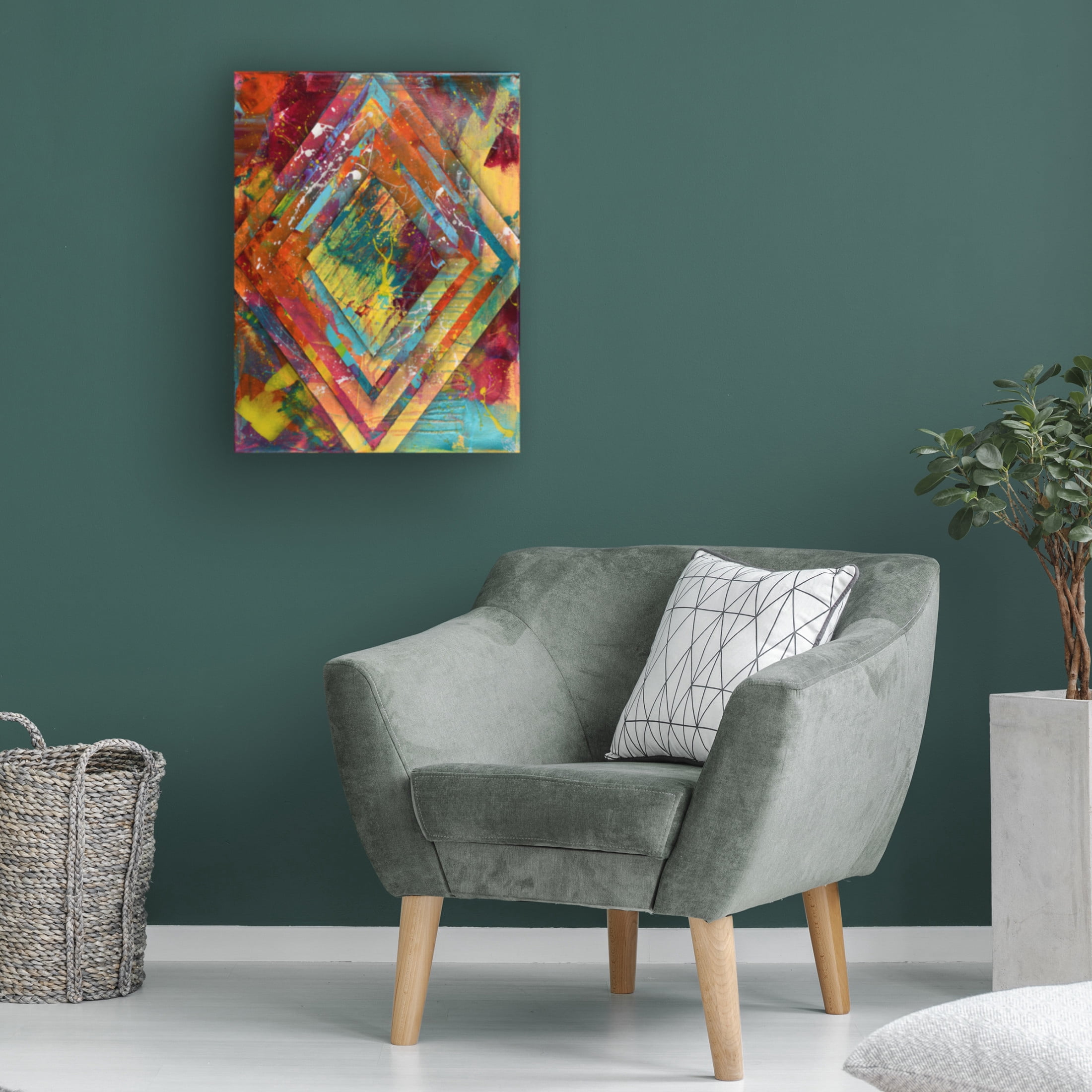 Canvas Wall Art - Roxy Wuz Here 'Untitled No 2' Wall Art for Living Room, Bedroom, or Office Décor by Trademark Fine Art - 35 x 47 Inches