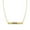 Gold - August, variant on Small Birthstone Necklace 4 Sided Engraved Brass Bar Pendant Necklace