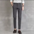 thumbnail image 5 of Pantalones de verano para hombre, pantalones de traje de oficina para hombre, pantalones de trabajo negros rectos 2024, reseñas coreanas, muchos vestidos formales clásicos de moda de licra, 5 of 5