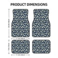 thumbnail image 2 of Wukai Daisy Floral B Print Car Foot Mat Set of 4 Pieces, Anti-Slip Neoprene Auto Floor Mats Carpet, Universal Fit Automotive Floor Foot Mats Set for SUV, Van, Trucks, 2 of 6