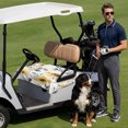 thumbnail image 3 of Yellow Floral Spring Golf Cart Seat Covers, Summer Botanical Gray Farmhouse Golf Cart Seat Towel Cover for 2/4 Seater Bench Seats, Breathable Washable Dust & Sun Protection Seats Blanket 51''x31'', 3 of 9