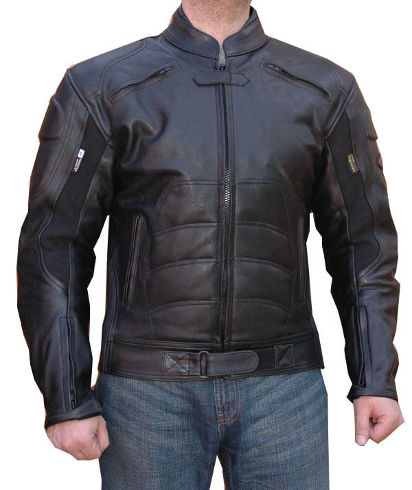 Motorbike Motorcycle Genuine COWHIDE LEATHER Double Zipper CE Body ARMOUR Jacket 