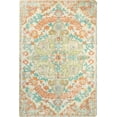 thumbnail image 6 of Wonnitar 4'x6' Bohemian Floral Medallion Area Rug,Oriental Distressed Bedroom Rug Country Vintage Faux Wool Indoor Throw Mat Non-Slip Washable Low-Pile Carpet for Bathroom Living Kitchen Laundry Room, 6 of 6