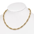 thumbnail image 2 of Leslie's Real 14kt Yellow Gold Polished Twisted Fancy Link Necklace; 17.5 inch; for Adults and Teens; for Women and Men, 2 of 3