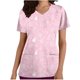 thumbnail image 3 of TaTaai Women Fashion Casual Loose Easter Printed Pocket Short Sleeve V-Neck Nursing Uniform Top Gift, 3 of 5