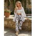 thumbnail image 4 of Ekouaer Pajama Pants Women 2026 Soft Casual Lounge Pajama Bottoms Comfy Stretch Sleep Pants Wide Leg Pj Bottoms with Pockets, 4 of 6