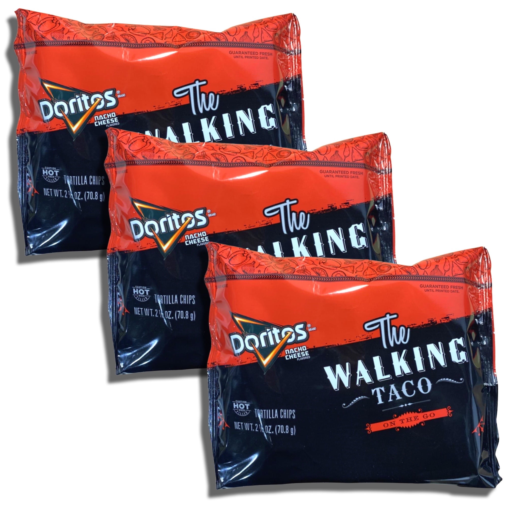 Doritos The Walking Taco Nacho Cheese Chips - Crunchy Bold Flavor 2.5 Ounce Value Pack of 9 Snack Time Snacks