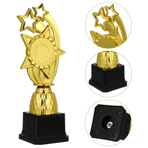 Supvox Award Trophies for Children Golden Plastic Star Shaped 1Pack for Encouragement