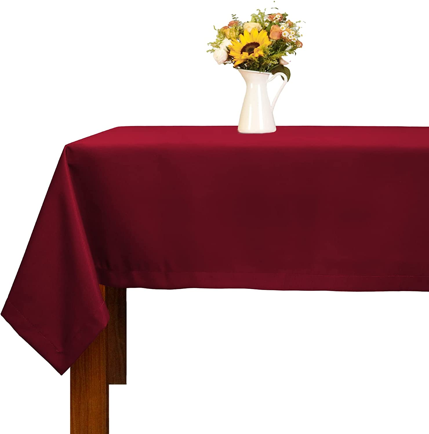 WISH TREE Rectangle Tablecloth Wrinkle Free Waterproof Oil &Stain Proof Polyester Table Covers