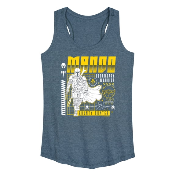 Star Wars - The Mandalorian Mando Dark Digital - Wo Men's Racerback Graphic Tank Top
