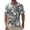 White Flower Gray, variant on Men's Hawaiian Wrinkle Free Short Sleeve Button Down Tropical Floral Beach Vacation Shirt