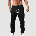 thumbnail image 2 of Zszcpp Summer Pants For Mens 2025 Cropped Simple Style Long Suitable Cartoon Print Daily Life Lounge Trousers Casual Trouser, 2 of 4