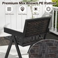 thumbnail image 3 of GVN Backyard Furniture Sets,Outdoor Furniture Sets,3 Pieces Patio PE Wicker Bistro Set with Quick-Drying Foam-Black, 3 of 6